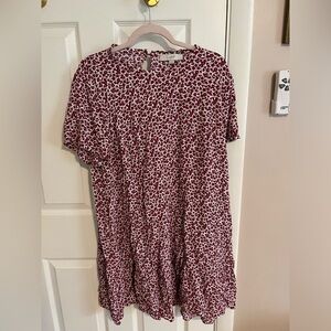 Loft short sleeves dress. Size 18 purple floral